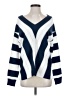 Unbranded 100% Acrylic Chevron-herringbone Blue Pullover Sweater Size S - photo 1