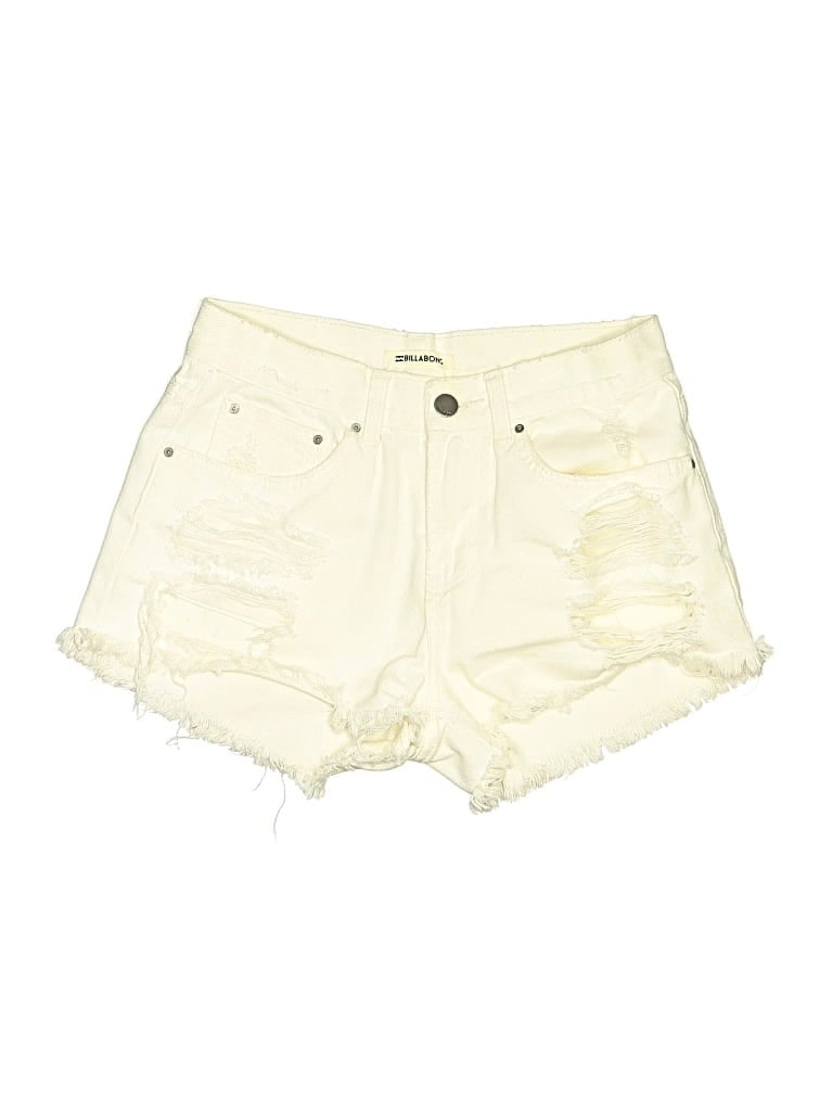 Pre-owned Billabong Denim Shorts In Ivory