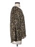 NY Collection 100% Polyester Animal Print Brown Long Sleeve Blouse Size S - photo 4