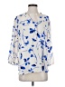 Adrienne Vittadini 100% Polyester Blue 3/4 Sleeve Blouse Size S - photo 1