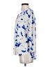 Adrienne Vittadini 100% Polyester Blue 3/4 Sleeve Blouse Size S - photo 5