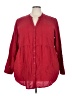 Torrid Red 3/4 Sleeve Button-Down Shirt Size 3X Plus (3) - photo 1