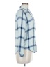 Rails 100% Rayon Plaid Blue Long Sleeve Button-Down Shirt Size M - photo 4