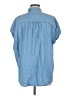J. McLaughlin Blue Short Sleeve Button-Down Shirt Size M - photo 2