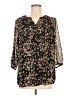 Coldwater Creek 100% Polyester Black 3/4 Sleeve Blouse Size 8 - photo 1
