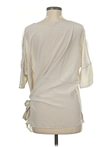 Gold Hawk 3/4 Sleeve Silk Top (view 2)