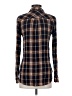 Staccato 100% Rayon Plaid Blue Long Sleeve Button-Down Shirt Size S - photo 2