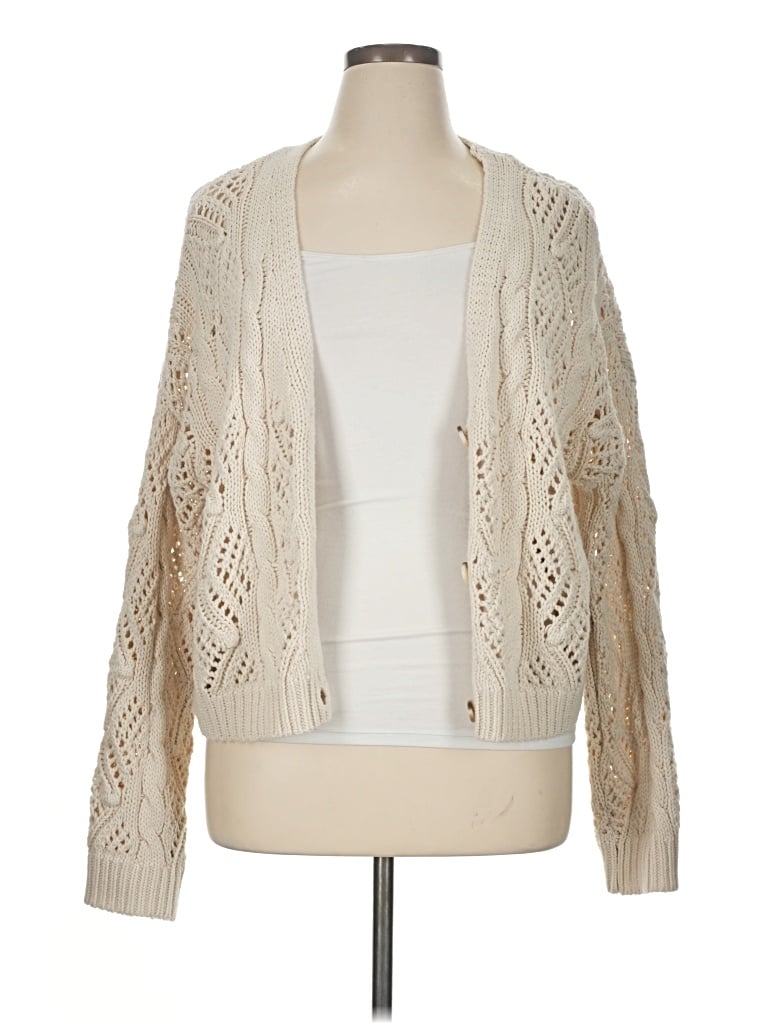 Pre-owned Moon & Madison Cardigan Sweater In White