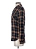 Staccato 100% Rayon Plaid Blue Long Sleeve Button-Down Shirt Size S - photo 5