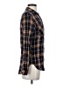 Staccato 100% Rayon Plaid Blue Long Sleeve Button-Down Shirt Size S - photo 4