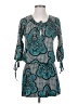 Veronica M. Paisley Teal Casual Dress Size S - photo 1
