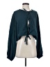Bohème 100% Cotton Teal Long Sleeve Blouse Size 2 - photo 1