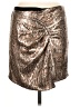 Zara Basic Metallic Silver Faux Leather Skirt Size M - photo 1