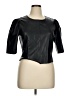 DKNY 100% Polyurethane Black 3/4 Sleeve Top Size XL - photo 1