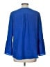 Talbots 100% Silk Solid Blue 3/4 Sleeve Silk Top Size L (petite) - photo 2