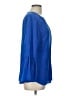 Talbots 100% Silk Solid Blue 3/4 Sleeve Silk Top Size L (petite) - photo 4