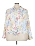 Investments 100% Polyester Floral Blue 3/4 Sleeve Blouse Size 3X - photo 1