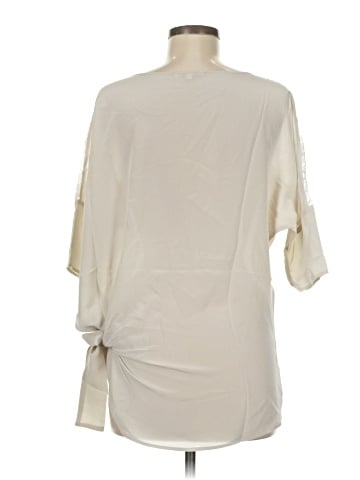 Gold Hawk 3/4 Sleeve Silk Top (view 2)