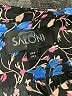 Saloni 100% Silk Floral Blue Black Blouse Size 2 - photo 7