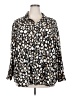 Westbound 100% Tencel Animal Print Ivory Long Sleeve Blouse Size 2X - photo 1
