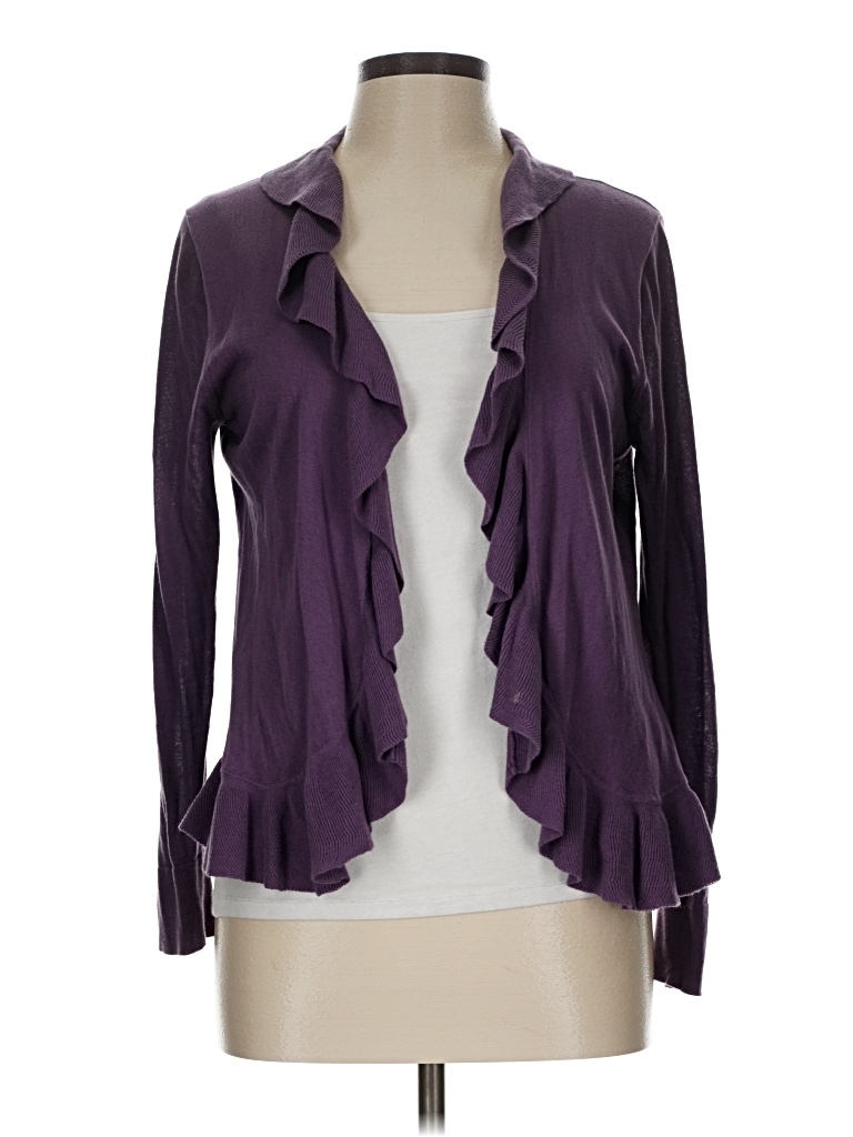 Pre-owned Caslon Cardigan Sweater In Purple