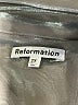 Reformation 100% Polyester Metallic Silver Long Sleeve Blouse Size 2X - photo 6