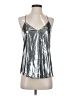 Lavender Brown 100% Polyester Silver Tank Top Size XS - photo 1
