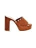 Valentino 100% Leather Brown Sandals Size EU 37 - photo 1