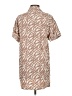 Amadi 100% Cotton Animal Print Brown Short Sleeve Blouse Size XS - photo 2