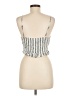 Xhilaration 100% Viscose Rayon Silver Sleeveless Blouse Size M - photo 2