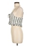 Xhilaration 100% Viscose Rayon Silver Sleeveless Blouse Size M - photo 5