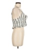 Xhilaration 100% Viscose Rayon Silver Sleeveless Blouse Size M - photo 4