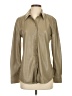 Babaton 100% Polyurethane Metallic Tan Long Sleeve Blouse Size S - photo 1