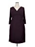 Chaps Solid Burgundy Cocktail Dress Size 18W - photo 1