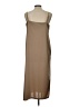 H&M 100% Polyester Solid Tan Casual Dress Size L - photo 2