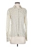 A.L.C. 100% Silk Polka Dots Ivory Long Sleeve Silk Top Size 0 - photo 1