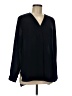 Neiman Marcus Solid Black Long Sleeve Blouse Size M - photo 1