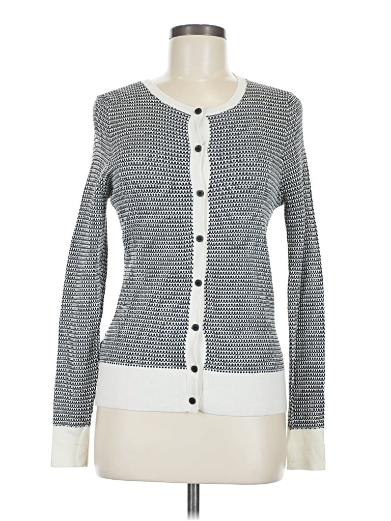 Pre-owned Ann Taylor Cardigan Sweater In Gray