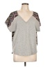 Pixley Gray Short Sleeve Top Size L - photo 1