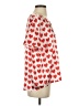 Ekouaer Hearts Red Short Sleeve Blouse Size S - photo 4