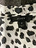 J.Crew 100% Polyester Animal Print Ivory Long Sleeve Blouse Size M - photo 7