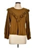 J.Crew Brown Long Sleeve Blouse Size L - photo 1