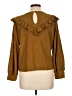 J.Crew Brown Long Sleeve Blouse Size L - photo 2