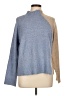 Central Park West Color Block Blue Turtleneck Sweater Size L - photo 1