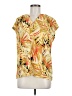Notations Tropical Yellow Short Sleeve Blouse Size M - photo 1