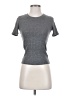 Topshop Tweed Gray Short Sleeve Turtleneck Size 4 - photo 1