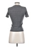 Topshop Tweed Gray Short Sleeve Turtleneck Size 4 - photo 2