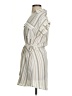 Mine 100% Polyester Stripes Ivory White Casual Dress Size S - photo 5