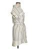 Mine 100% Polyester Stripes Ivory White Casual Dress Size S - photo 4