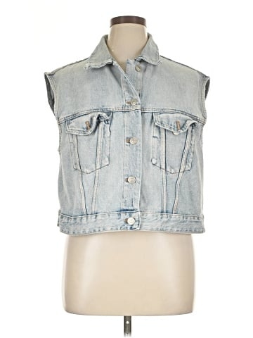 Zara Denim Vest (view 1)